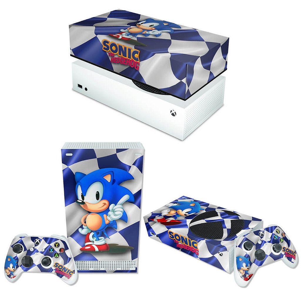 KIT Capa Anti Poeira e Skin Anti-Rage Xbox Series S Horizontal - Sonic