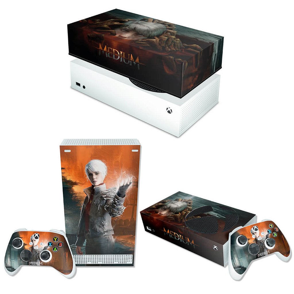 KIT Capa Anti Poeira e Skin Anti-Rage Xbox Series S Horizontal - The Medium