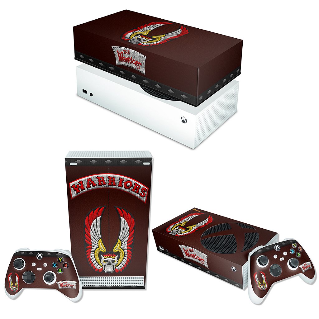 KIT Capa Anti Poeira e Skin Anti-Rage Xbox Series S Horizontal - The Warriors