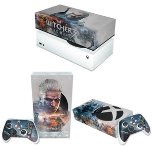 KIT Capa Anti Poeira e Skin Anti-Rage Xbox Series S Horizontal - The Witcher 3