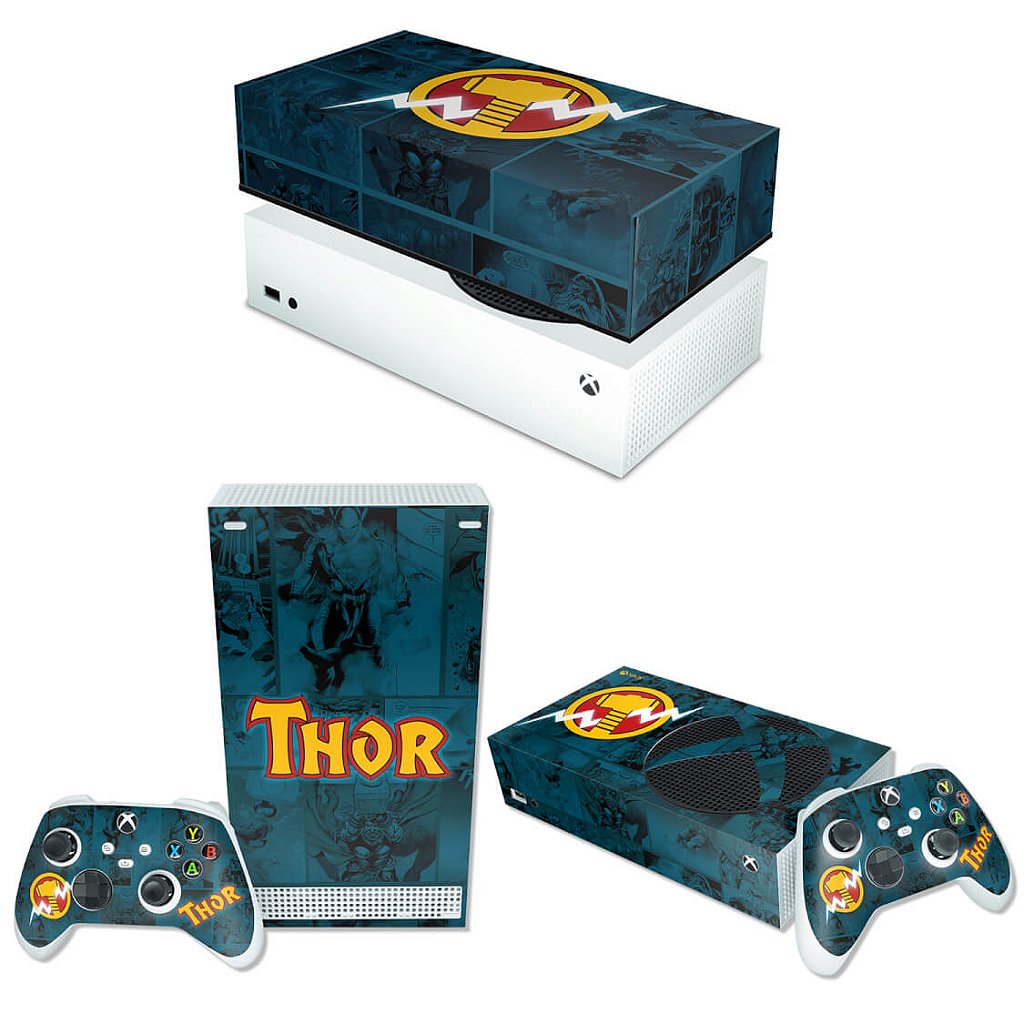 KIT Xbox Series S Skin Anti-Rage e Capa Anti Poeira Horizontal - Thor Comics