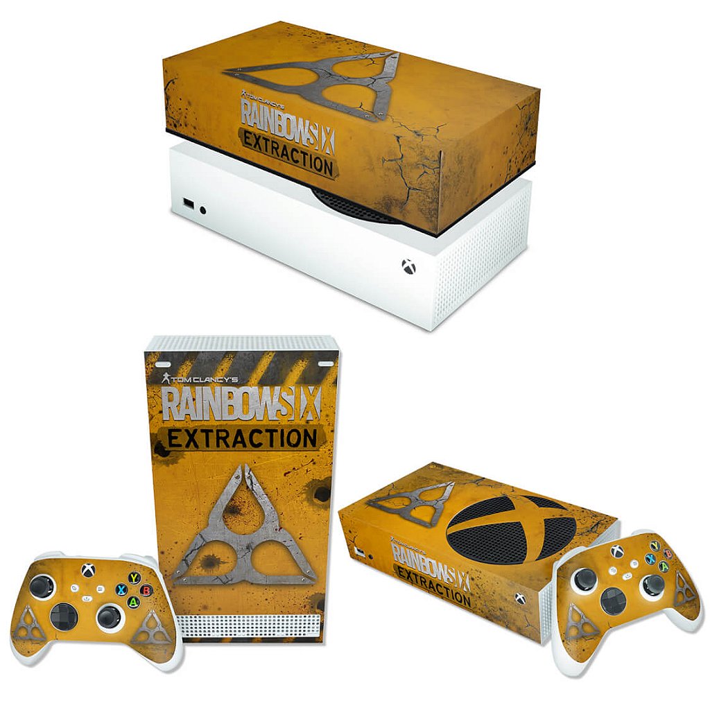 KIT Capa Anti Poeira e Skin Anti-Rage Xbox Series S Horizontal - Tom Clancy's Rainbow Six Siege Extraction