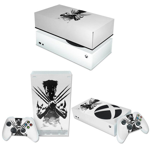 KIT Capa Anti Poeira e Skin Anti-Rage Xbox Series S Horizontal - Wolverine X-men