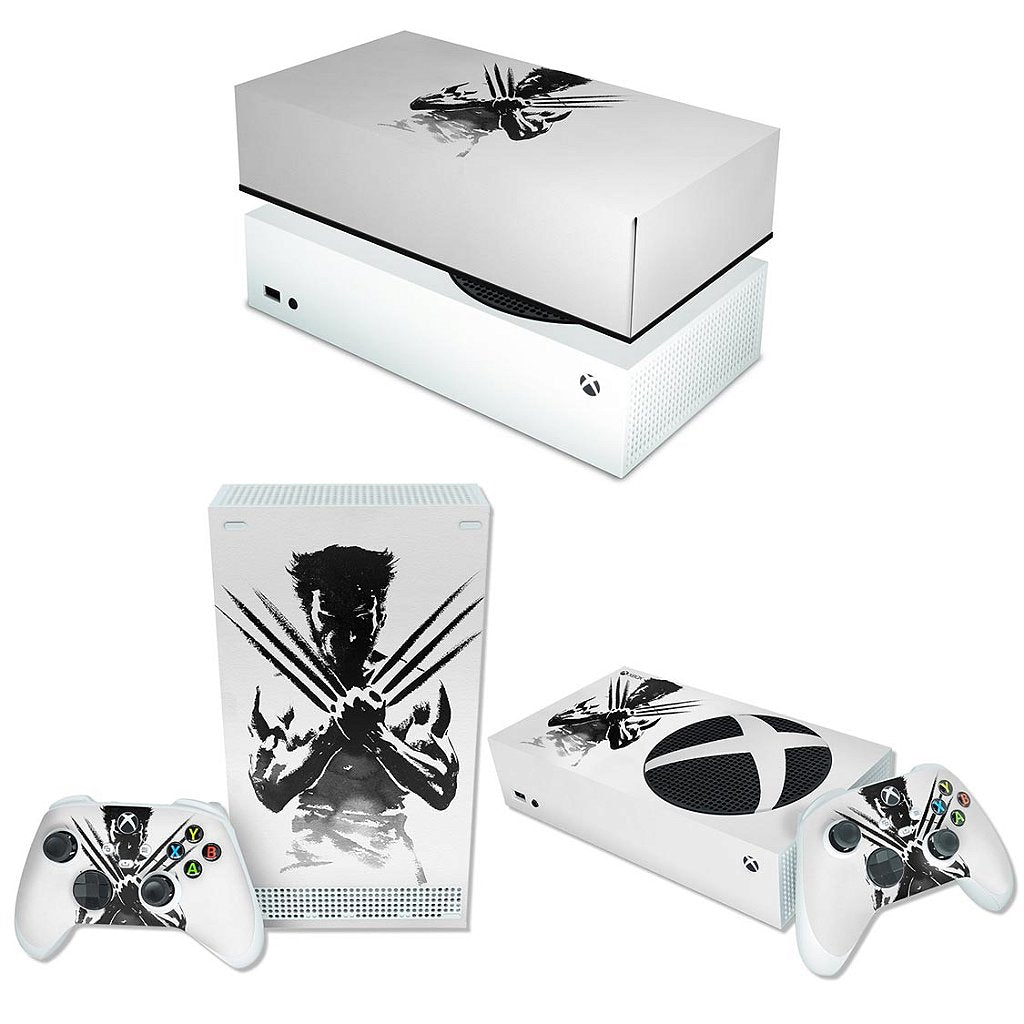 KIT Capa Anti Poeira e Skin Anti-Rage Xbox Series S Horizontal - Wolverine X-men