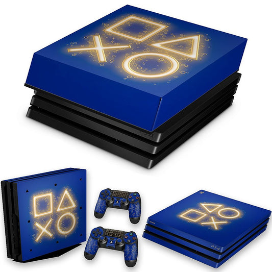 KIT PS4 Pro Skin e Capa Anti Poeira - Days Of Play Edição Limitada