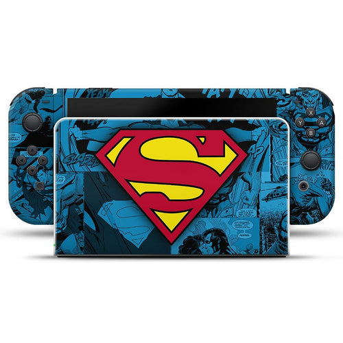 Skin Anti-Rage Nintendo Switch 1 Oled - Superman Comics