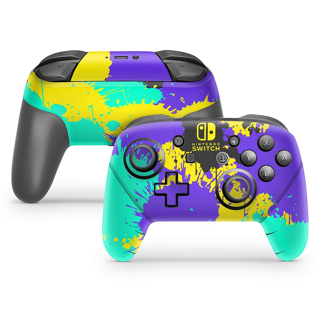 Nintendo Switch Pro Controle Skin - Splatoon 3