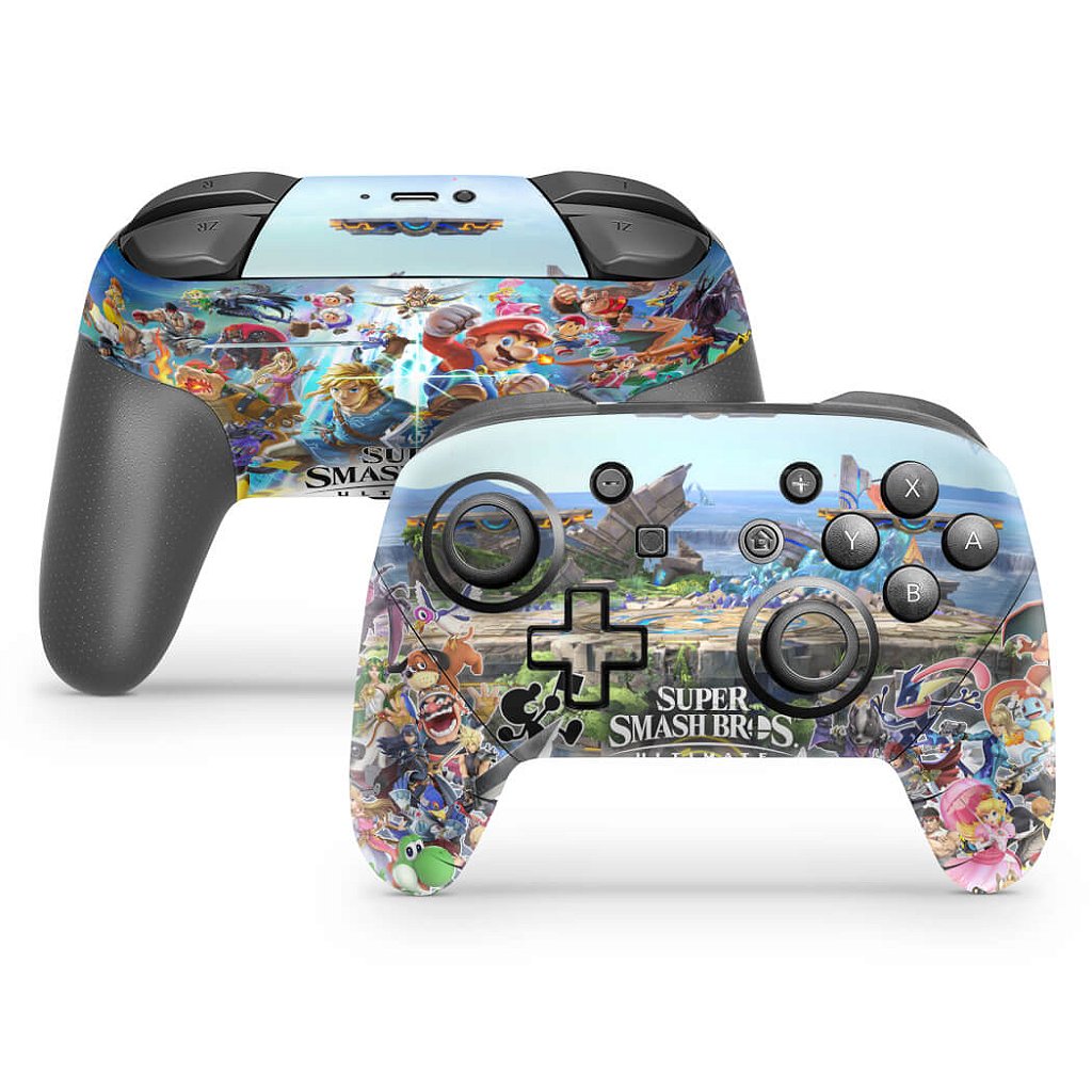 Skin Anti-Rage Nintendo Switch 1 Pro Controle - Super Smash Bros. Ultimate
