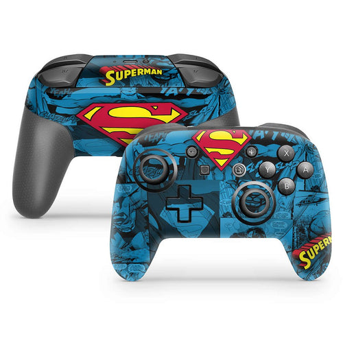 Skin Anti-Rage Nintendo Switch 1 Pro Controle - Superman Comics