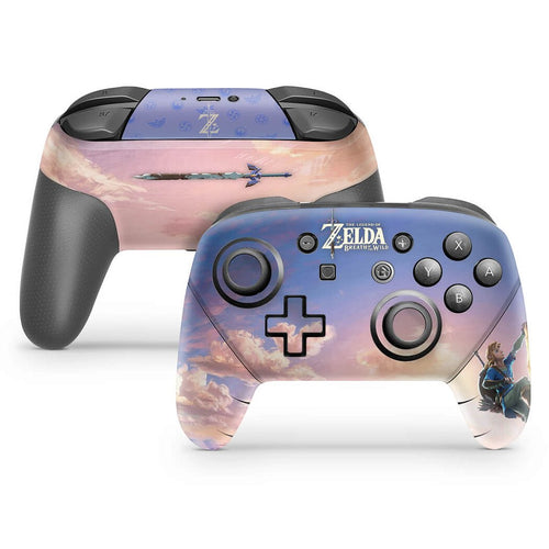 Skin Anti-Rage Nintendo Switch 1 Pro Controle - Zelda Breath Of The Wild