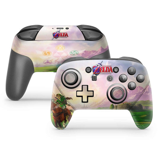 Nintendo Switch Pro Controle Skin - Zelda Ocarina Of Time