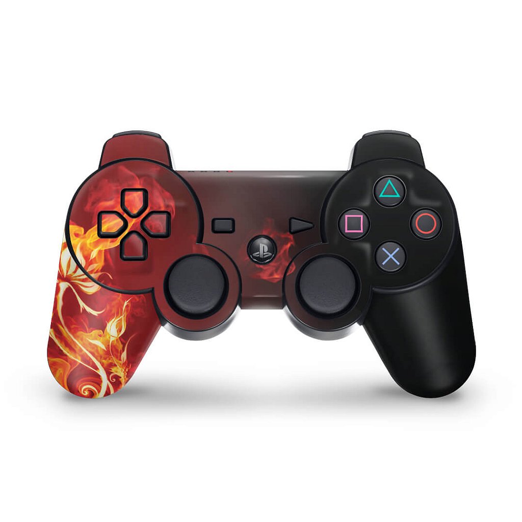 Skin Anti-Rage PS3 Controle - Fire Flower