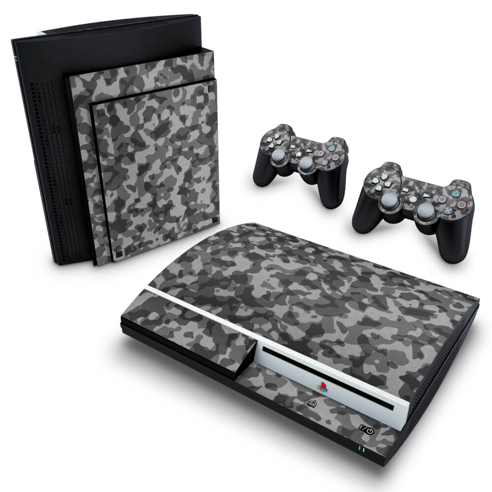 PS3 Fat Skin - Camuflado Cinza