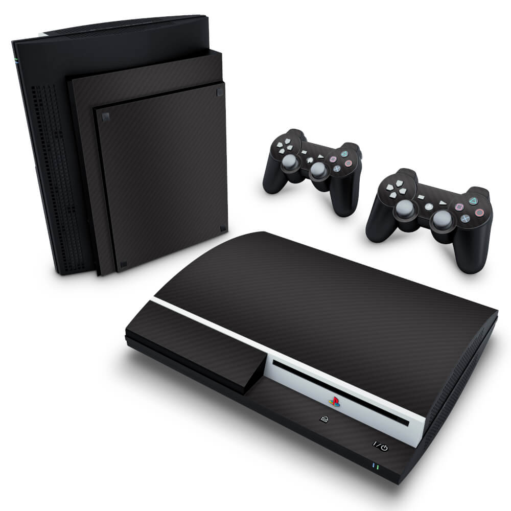 Skin Anti-Rage PS3 Fat - Fibra de Carbono Preto