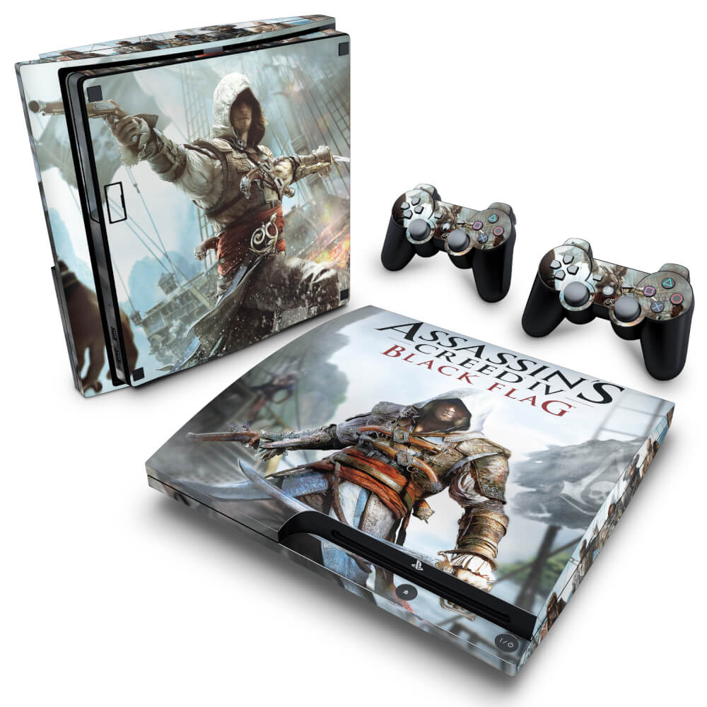 Skin Anti-Rage PS3 Slim - Assassins Creed IV Black Flag