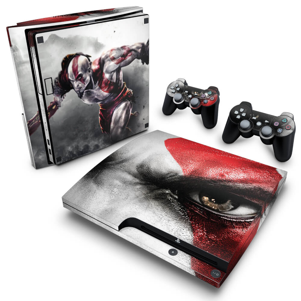 Skin Anti-Rage PS3 Slim - God of War 3 #B