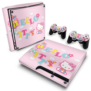 Skin Anti-Rage PS3 Slim - Hello Kitty