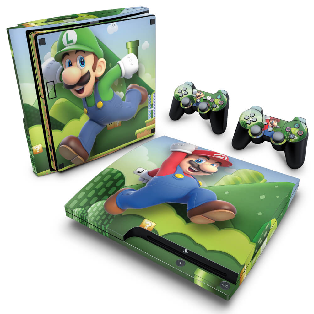 Skin Anti-Rage PS3 Slim - Mario & Luigi