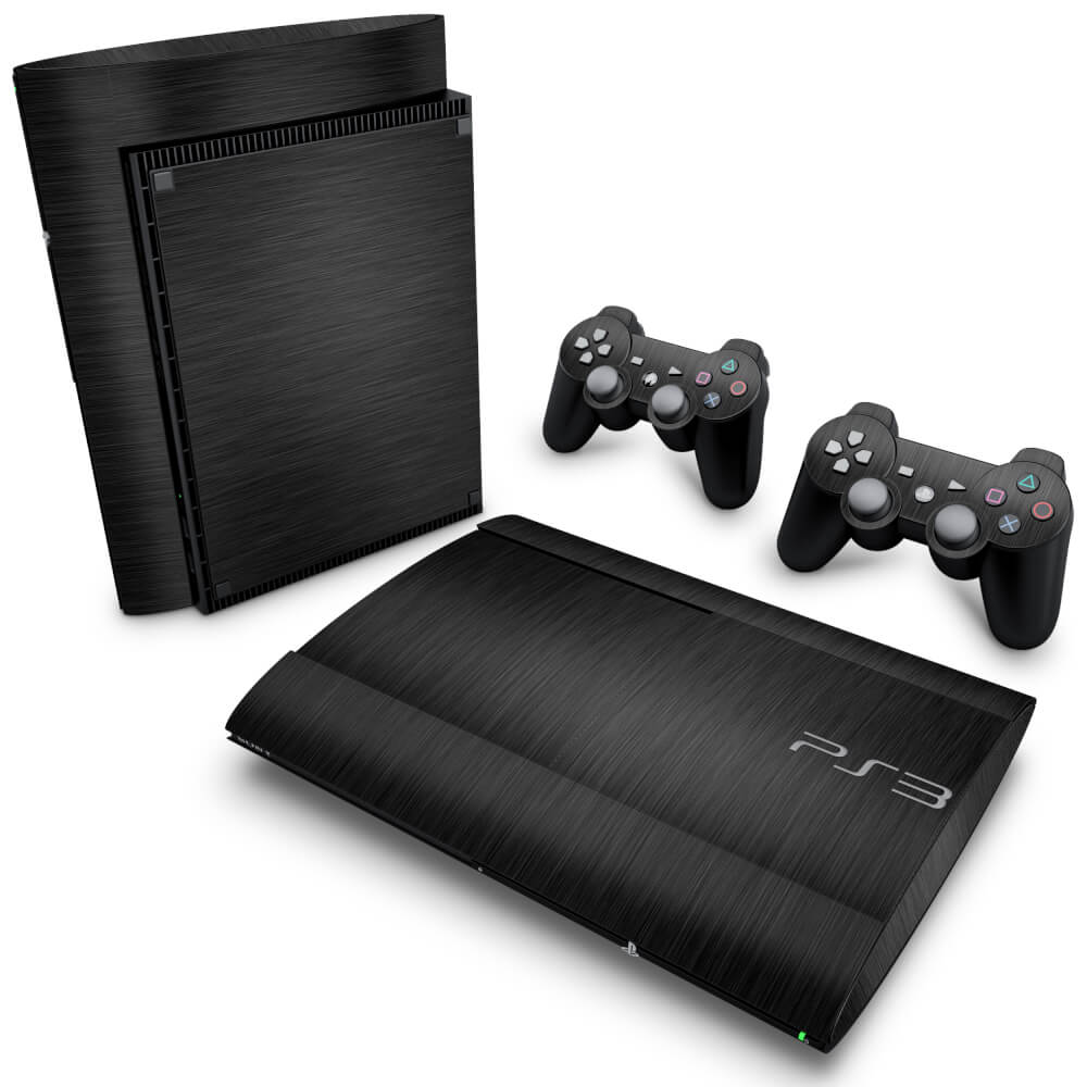 Skin Anti-Rage PS3 Super Slim - Aço Escovado Preto