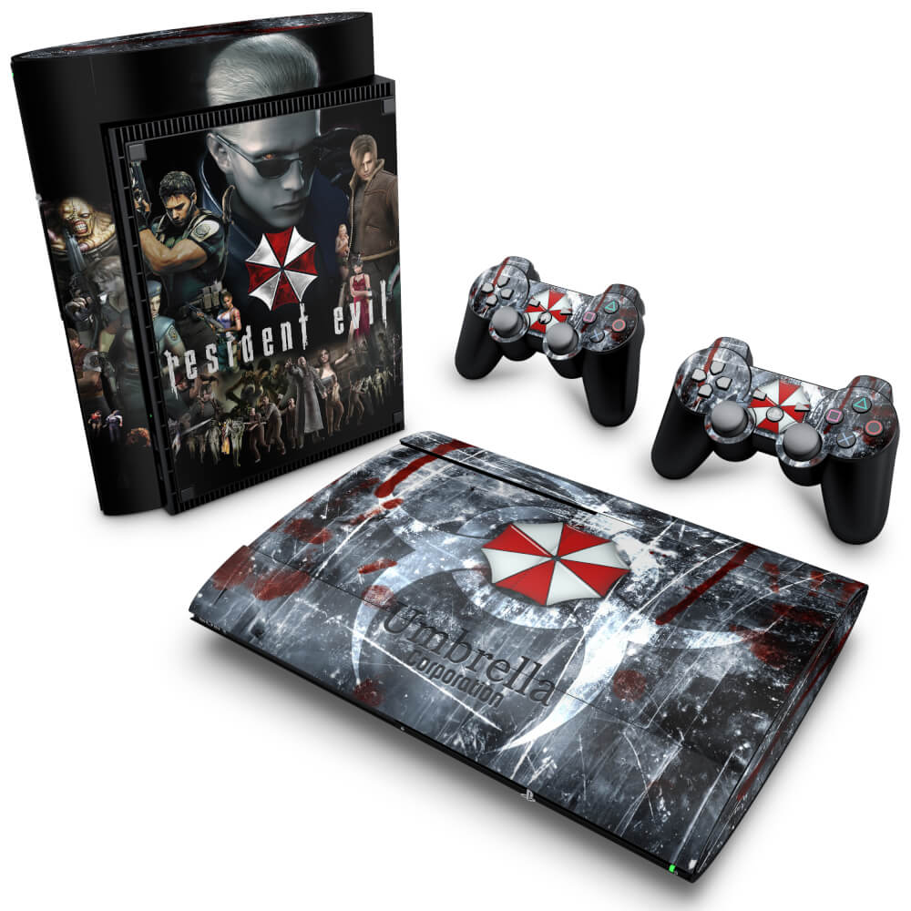 Skin Anti-Rage PS3 Super Slim - Resident Evil - Umbrella