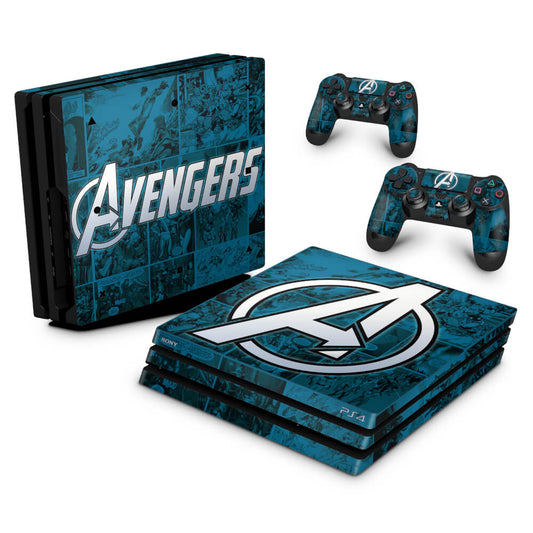 PS4 Pro Skin Anti-Rage - Avengers Vingadores Comics