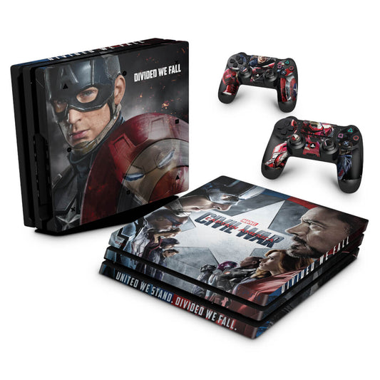 Skin Anti-Rage PS4 Pro - Capitão America - Guerra Civil