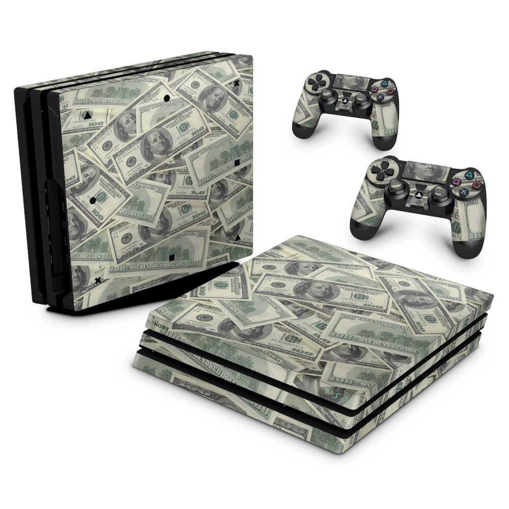 Skin Anti-Rage PS4 Pro - Dollar Money Dinheiro