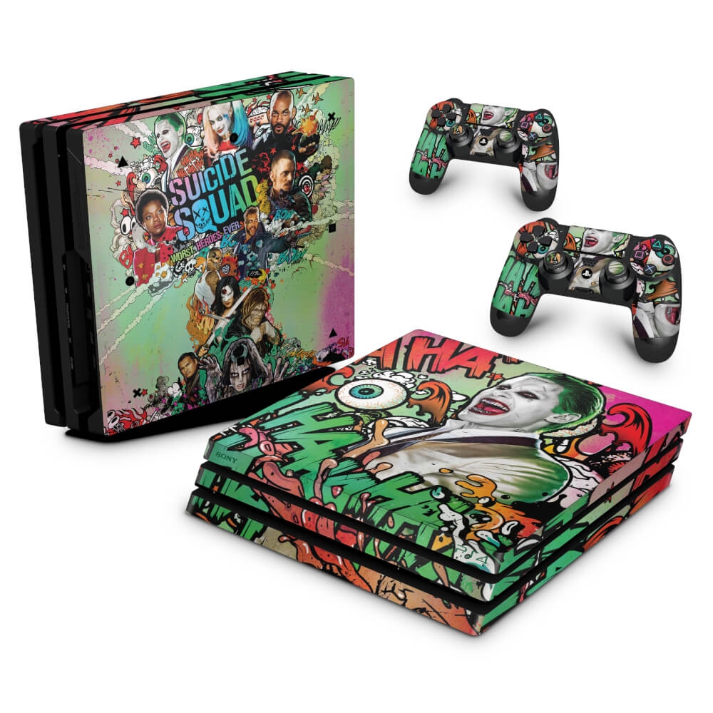 Skin Anti-Rage PS4 Pro - Esquadrão Suicida #B