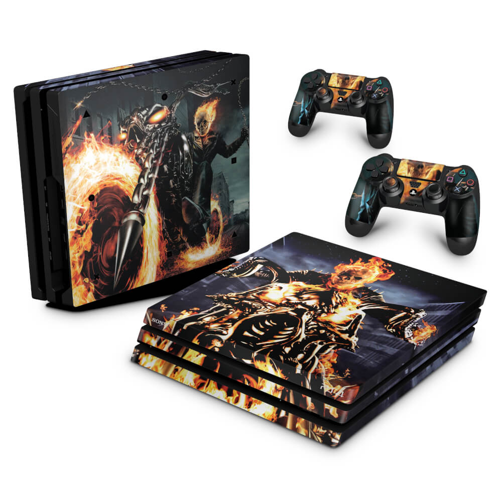 Skin Anti-Rage PS4 Pro - Ghost Rider #A