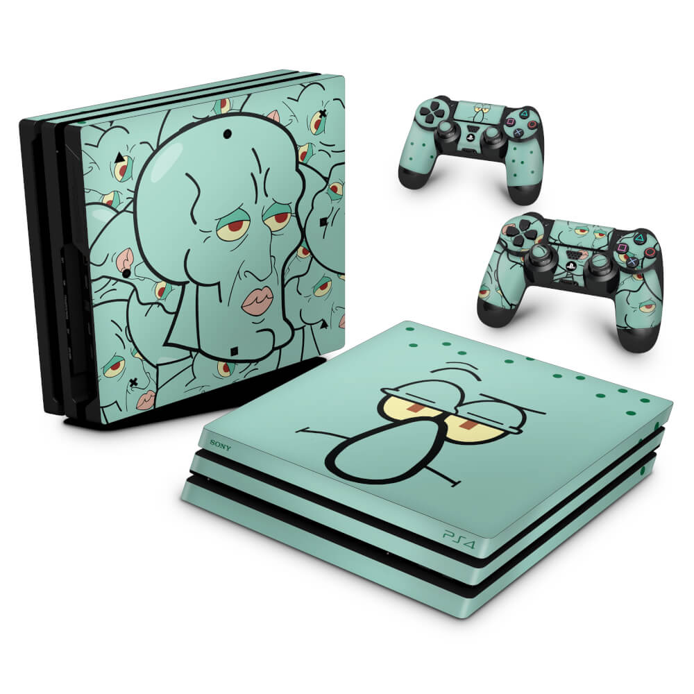 PS4 Pro Skin Anti-Rage - Lula Molusco Bob Esponja