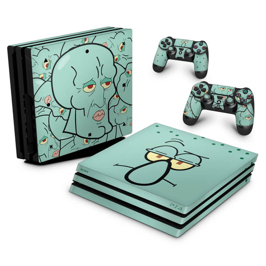 PS4 Pro Skin Anti-Rage - Lula Molusco Bob Esponja