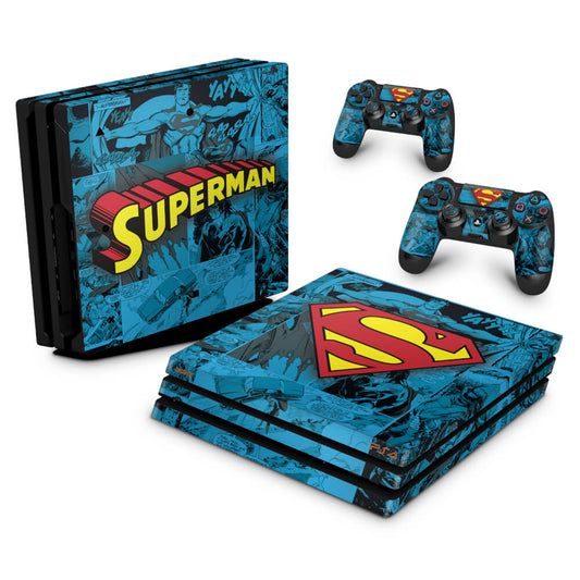 PS4 Pro Skin Anti-Rage - Super Homem Superman Comics