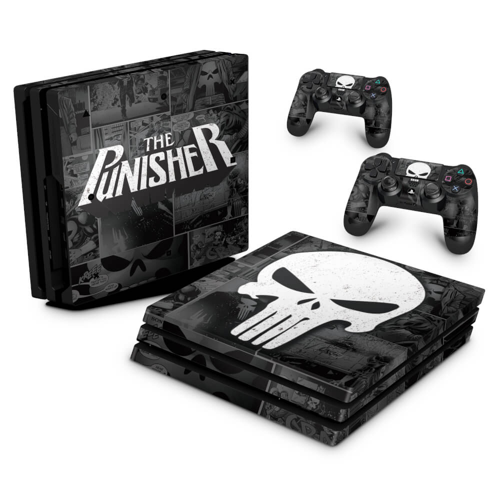 Skin Anti-Rage PS4 Pro - The Punisher Justiceiro Comics