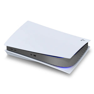 Skin PS5 Fat Central - Fibra de Carbono Cinza