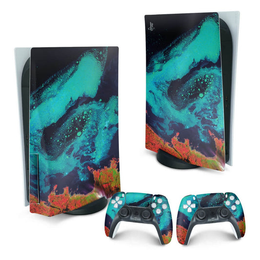 PS5 Fat Skin Anti-Rage Vertical - Abstrato #105