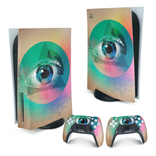 PS5 Fat Skin Anti-Rage Vertical - Abstrato #89