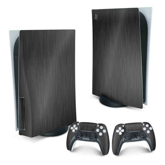 PS5 Fat Skin Vertical - Aço Escovado Preto