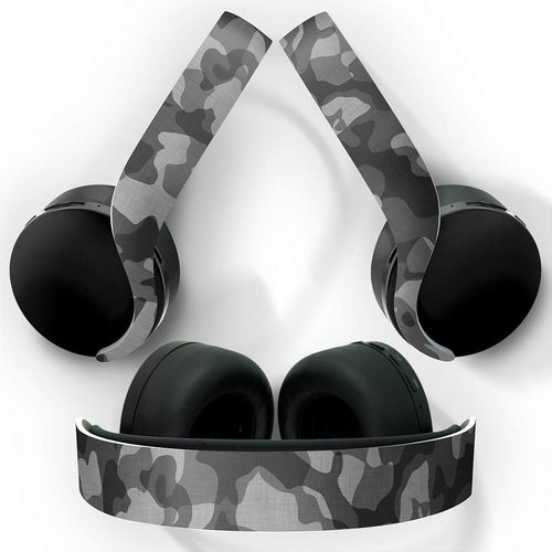 Skin Anti-Rage PS5 Headset Pulse 3D - Camuflado Cinza