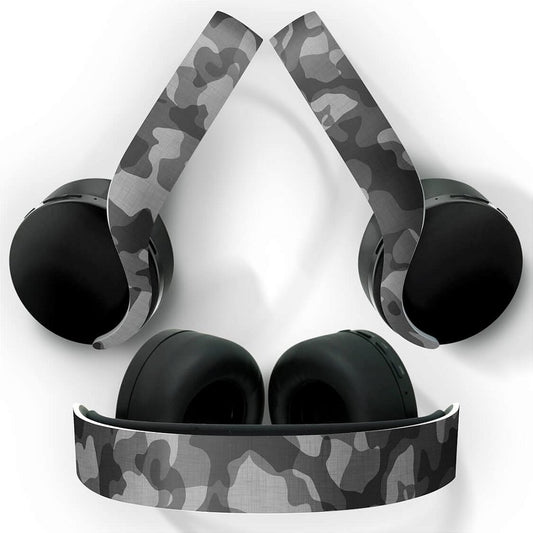 PS5 Skin Anti-Rage Headset Pulse 3D - Camuflado Cinza
