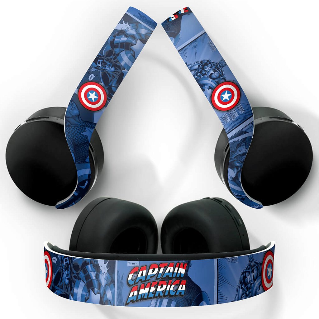 Skin Anti-Rage PS5 Headset Pulse 3D - Capitão América Comics