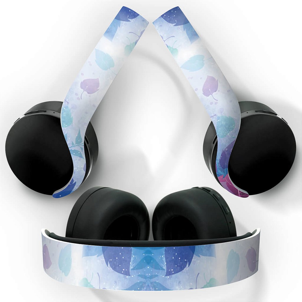 Skin Anti-Rage PS5 Headset Pulse 3D - Folhas Lilás