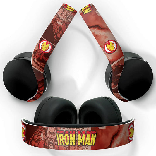 PS5 Skin Anti-Rage Headset Pulse 3D - Homem De Ferro Comics