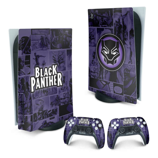 PS5 Fat Skin Anti-Rage Vertical - Pantera Negra Comics