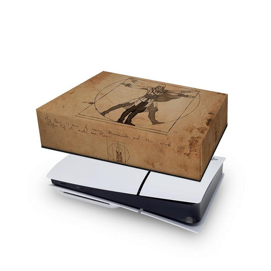 PS5 Slim Capa Anti Poeira Horizontal - Assassin’S Creed Vitruviano