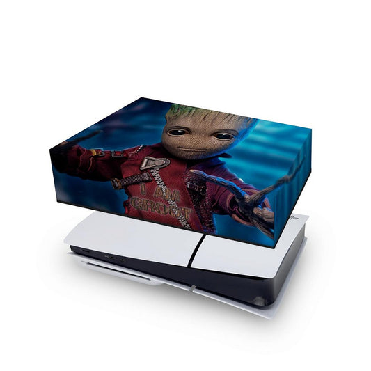 PS5 Slim Capa Anti Poeira Horizontal - Baby Groot