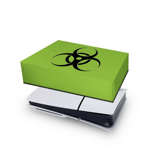 PS5 Slim Capa Anti Poeira Horizontal - Biohazard Radioativo
