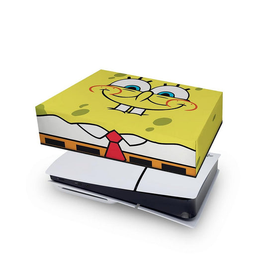 PS5 Slim Capa Anti Poeira Horizontal - Bob Esponja
