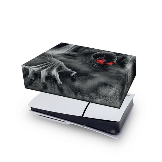 PS5 Slim Capa Anti Poeira Horizontal - Caveira Skull