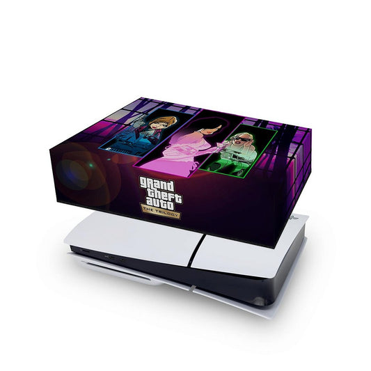 PS5 Slim Capa Anti Poeira Horizontal - GTA The Trilogy