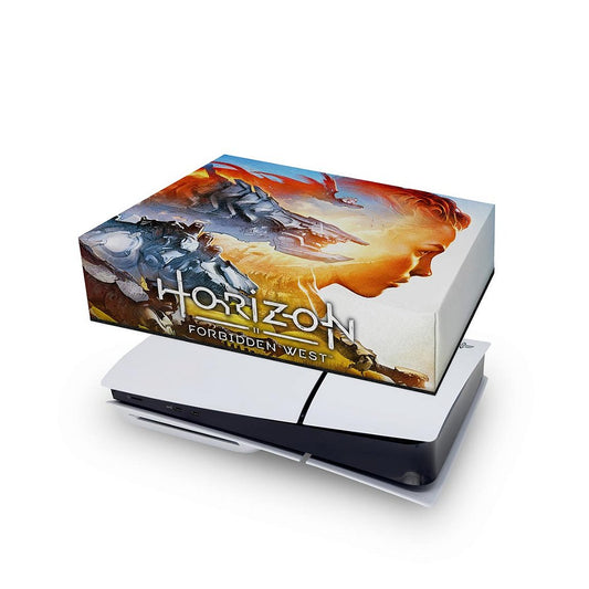 PS5 Slim Capa Anti Poeira Horizontal - Horizon Forbidden West